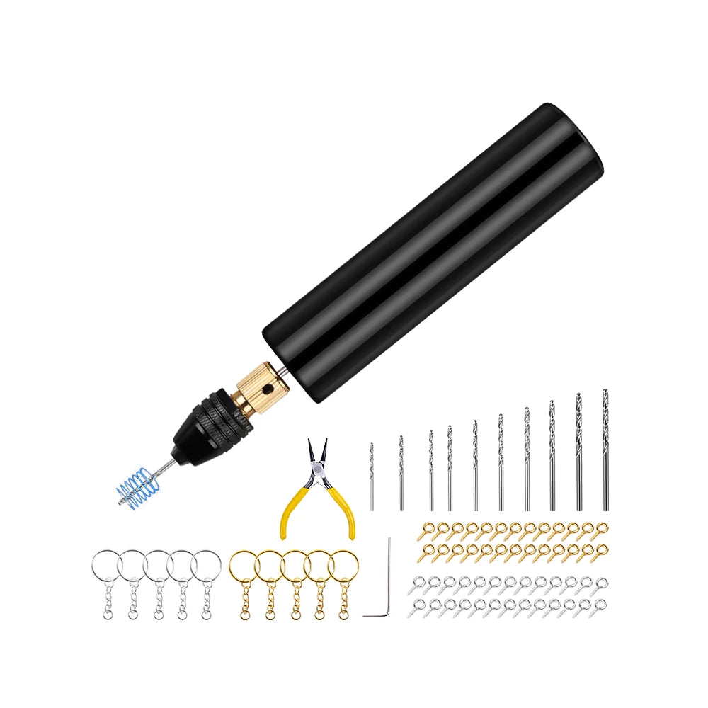 Electric Hand Drill Kit for Resin – 3-Jaw Chuck & Jewelry Accessories