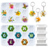 Flower Alphabet Keychain Resin Molds