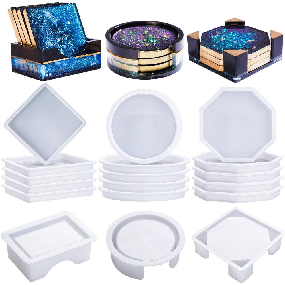 Geometric Shapes Coaster Resin Molds