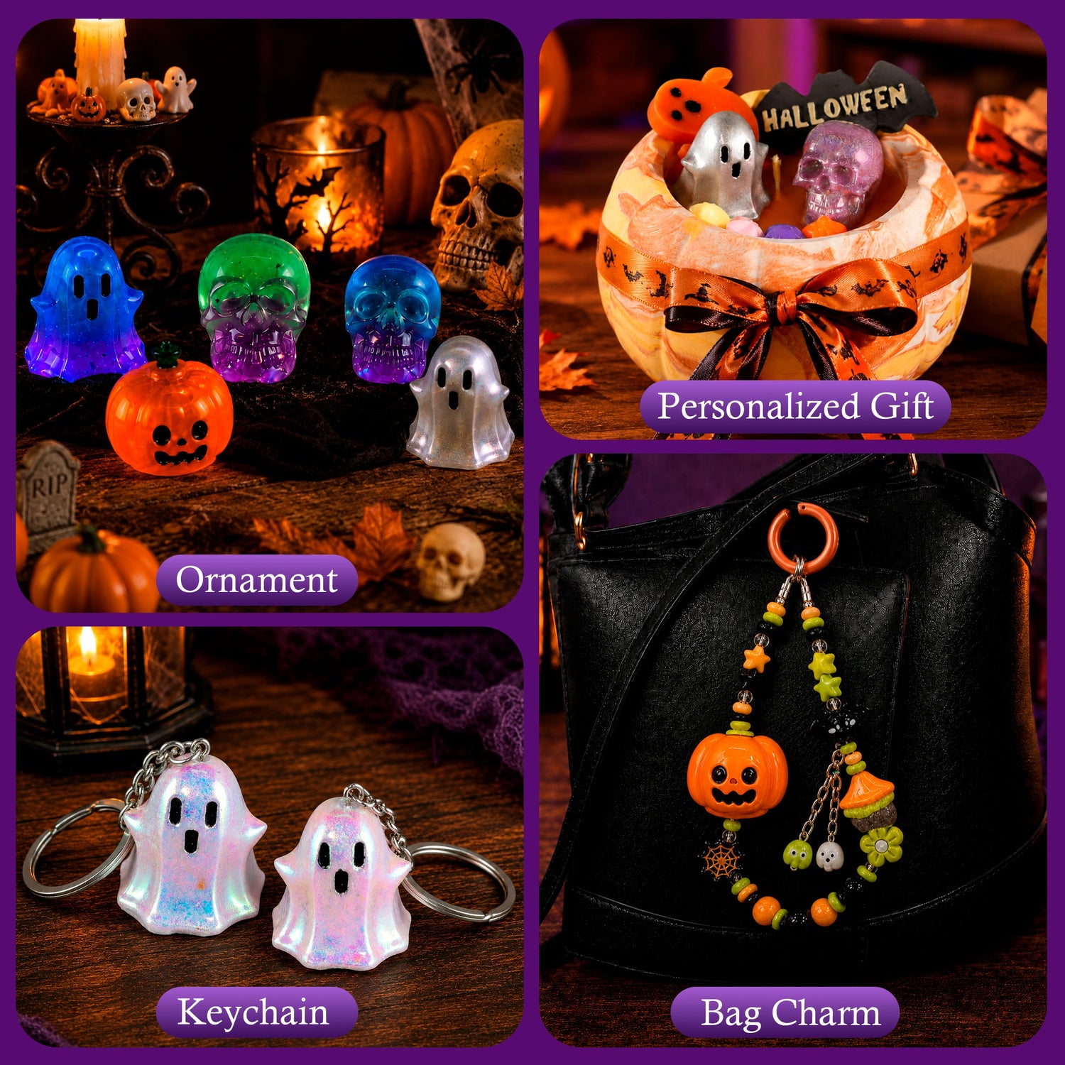 Ghost Pumpkin & Skull Halloween Mold Set