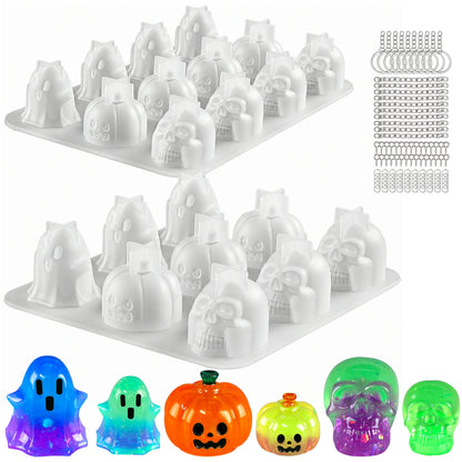 Ghost Pumpkin &amp; Skull Halloween Mold Set
