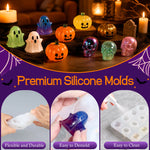 Ghost Pumpkin & Skull Halloween Mold Set