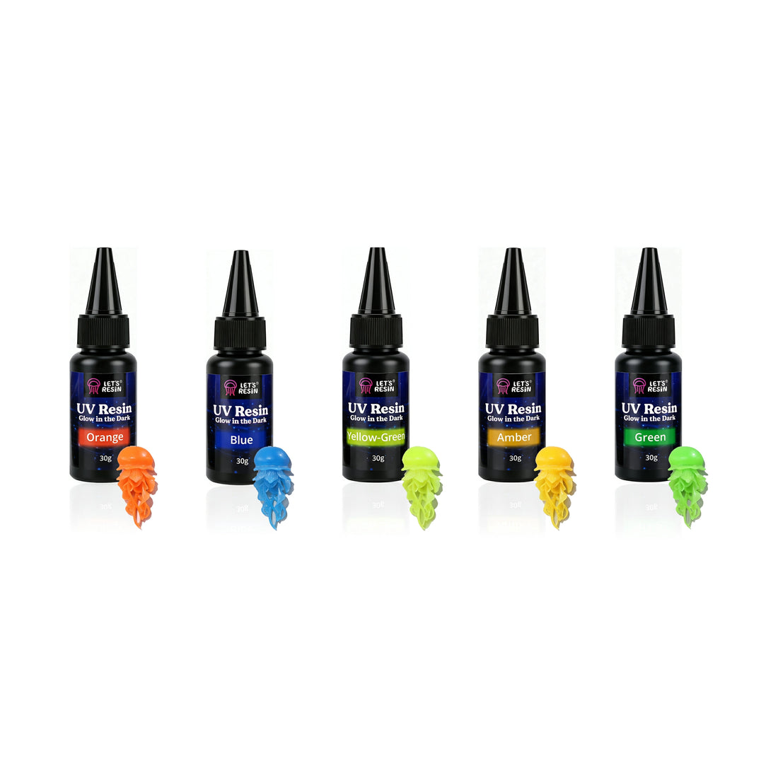 Glow in the Dark UV Resin - 5 Colors