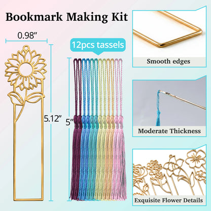Gold Metal Bookmark Kit – BloomTop Series