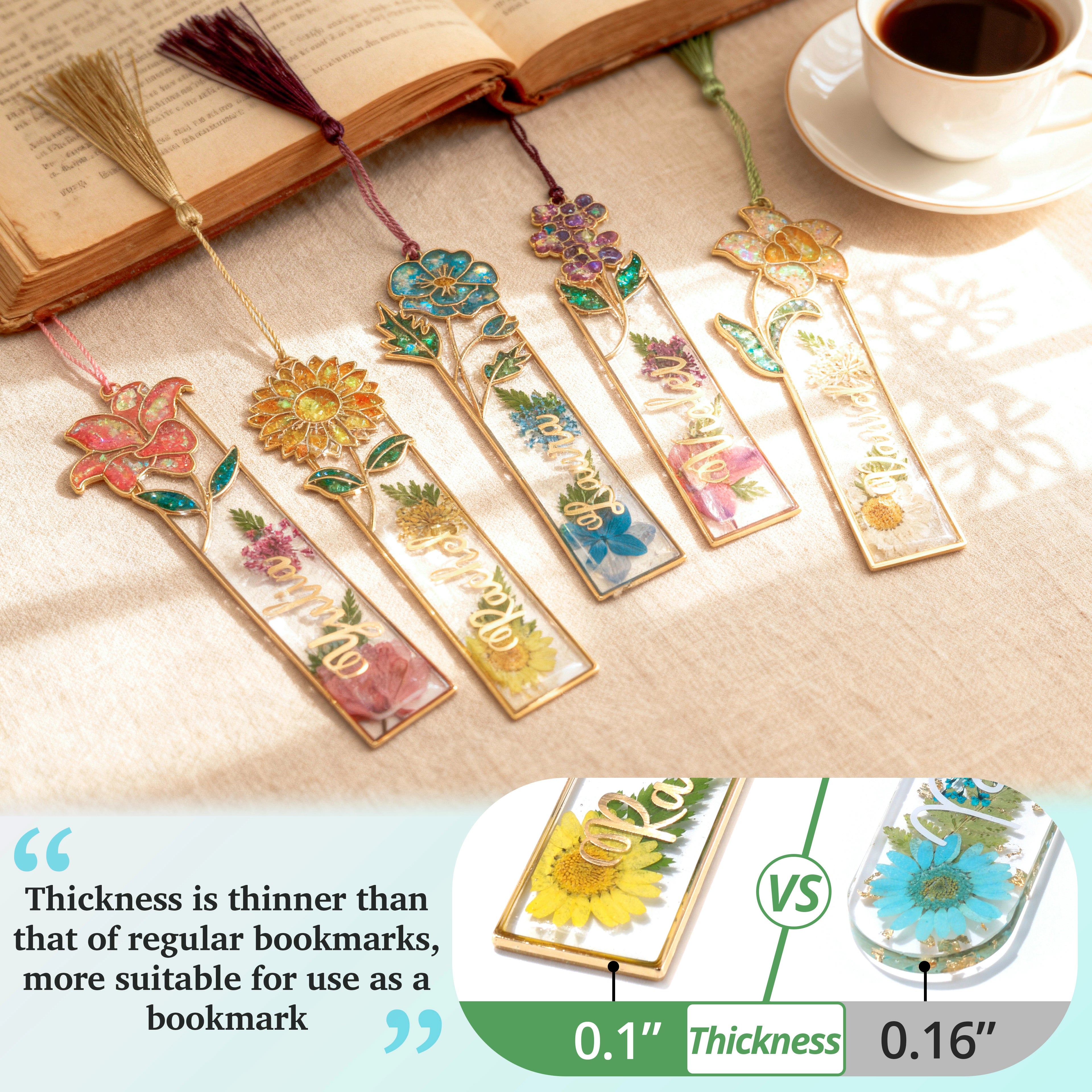 Gold Metal Bookmark Kit – BloomTop Series