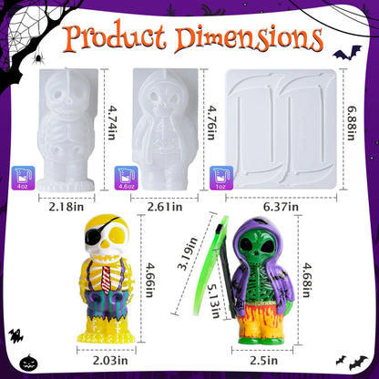 Grim Reaper Skull Resin Molds
