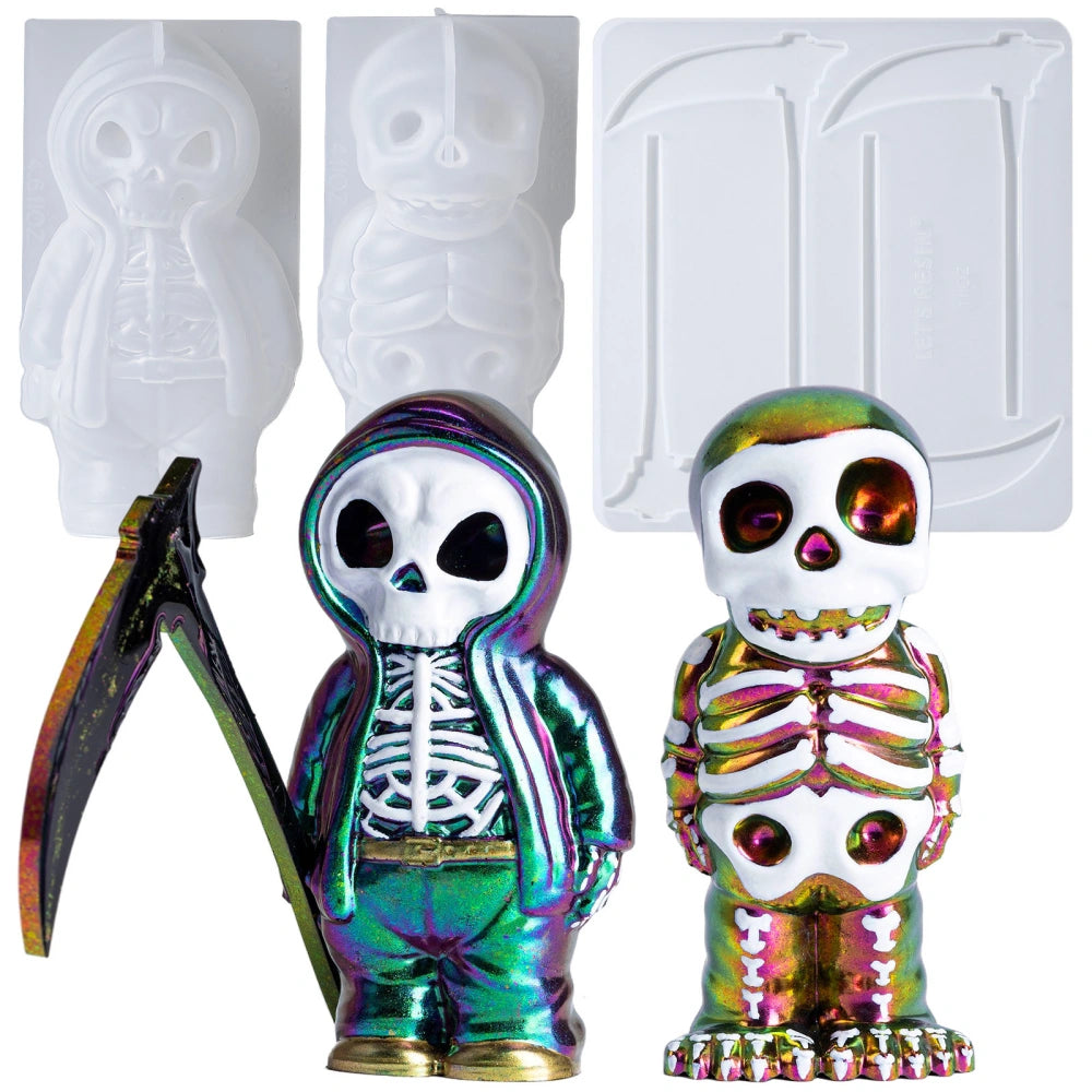 Grim Reaper Skull Resin Molds