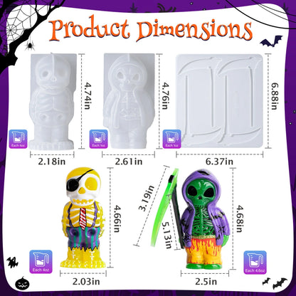 Grim Reaper Skull Resin Molds