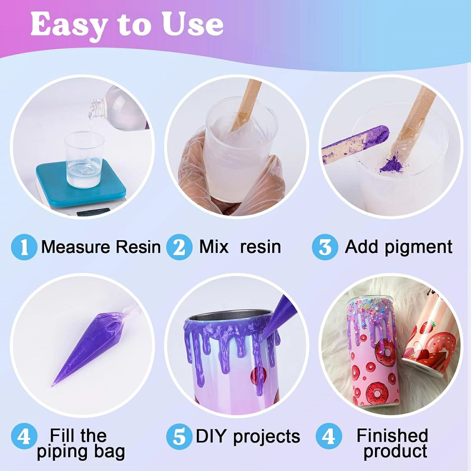 Hand-Painted Epoxy Resin For DIY Craft