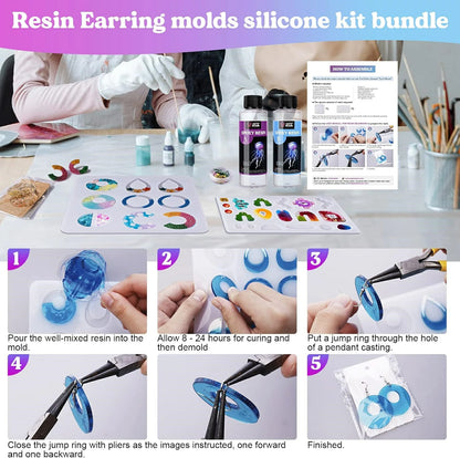 Epoxy Resin Jewelry Making Kit, Resin Kit for Beginners