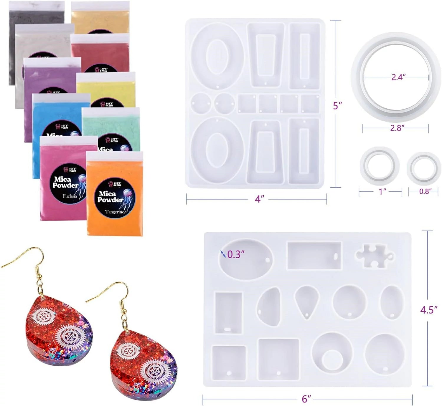 Resin Kit for Beginners, Jewelry Set - 129 Pcs