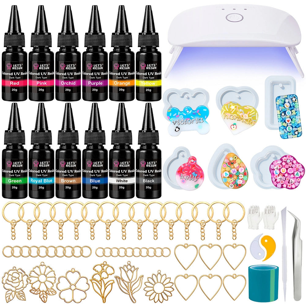 Keychain UV Resin All-in-one Kit