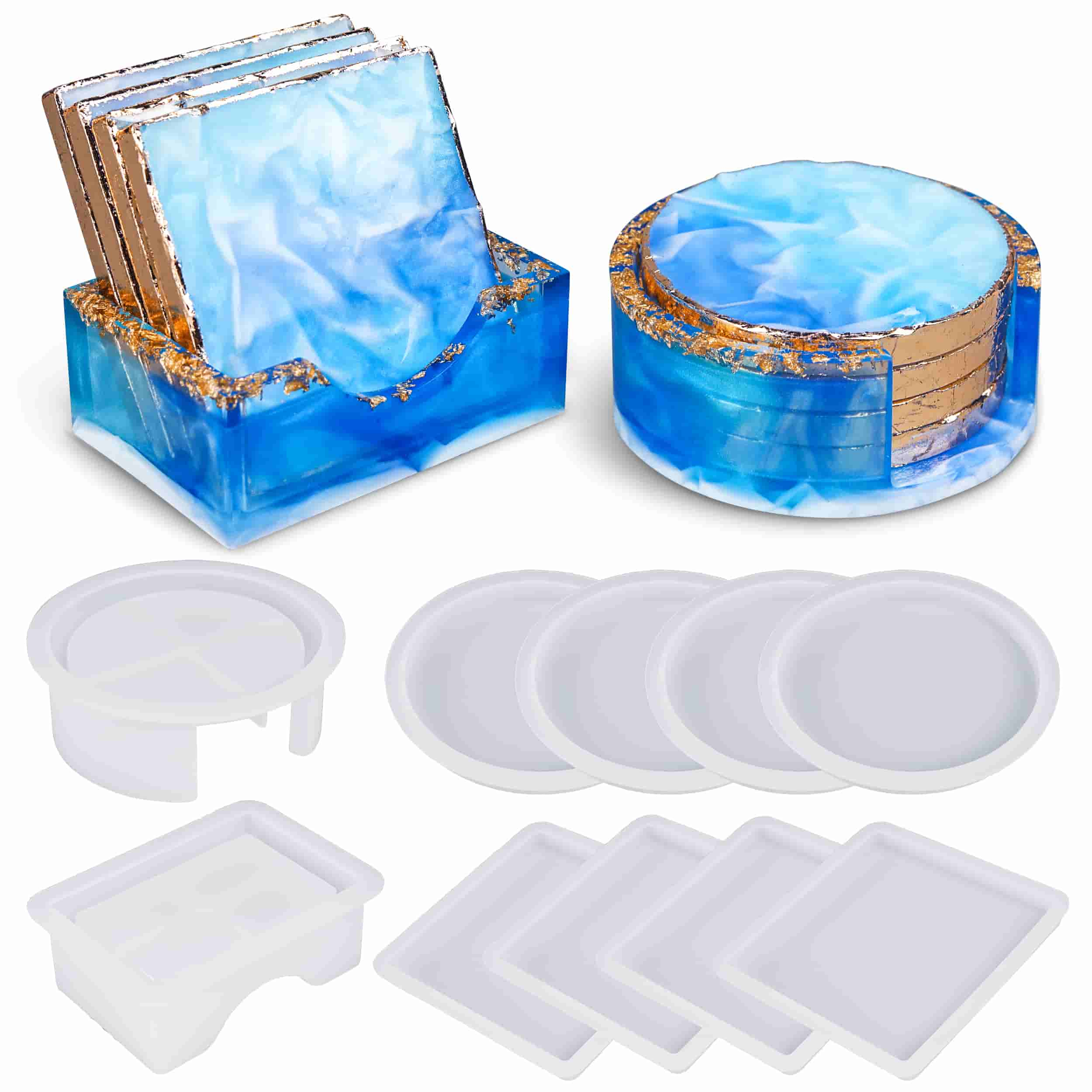 Round & Square Coaster Resin Molds