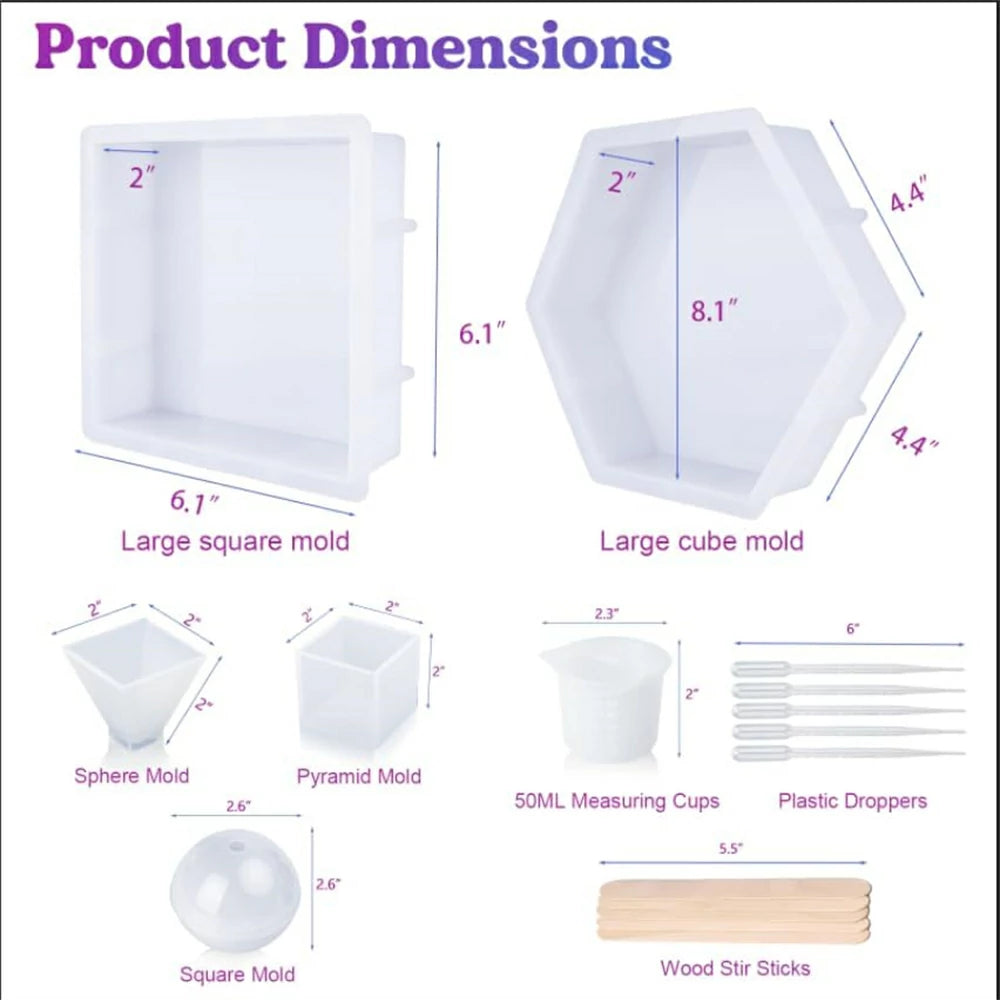 Cube Sphere Resin Molds