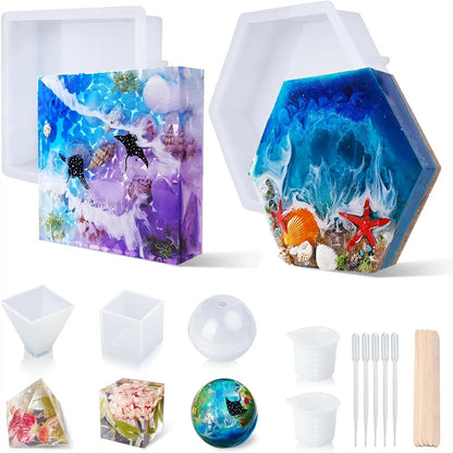 Large Geometric Shapes Resin Molds