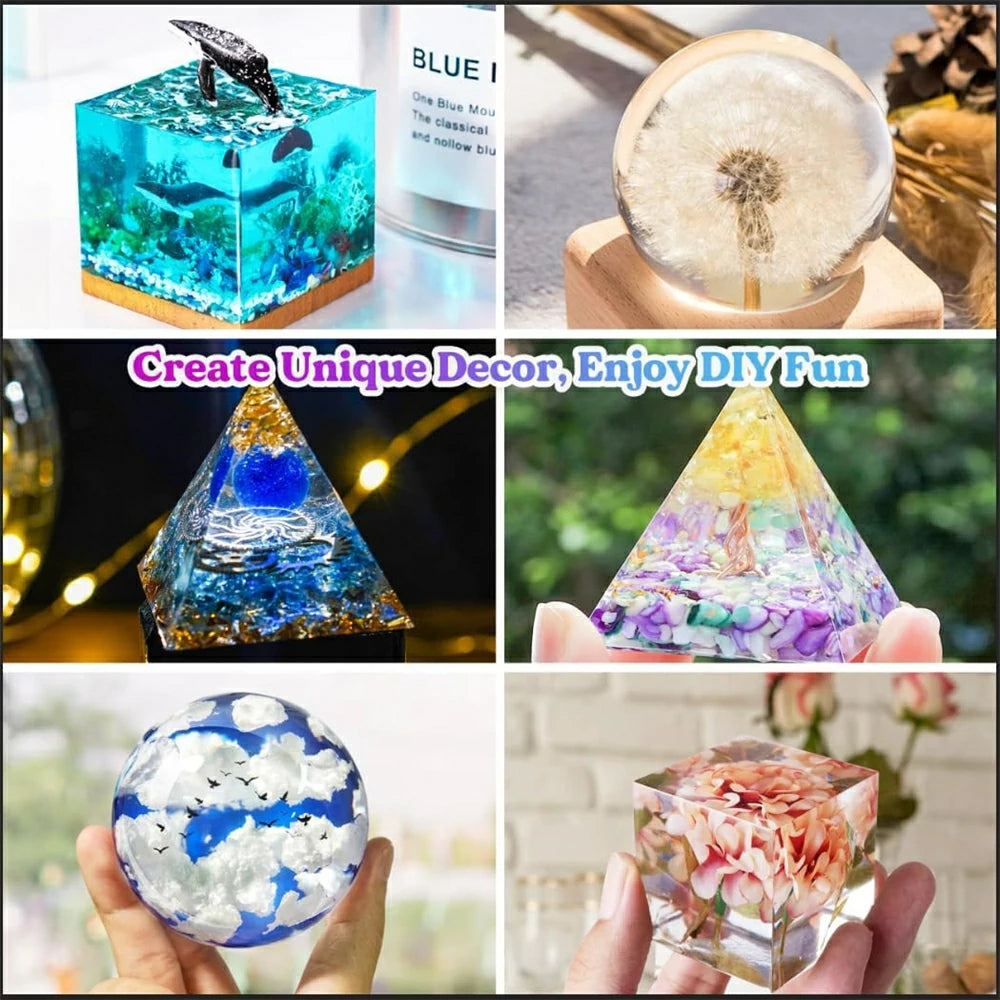 Cube Sphere Pyramid Regular Silicone Molds for Resin