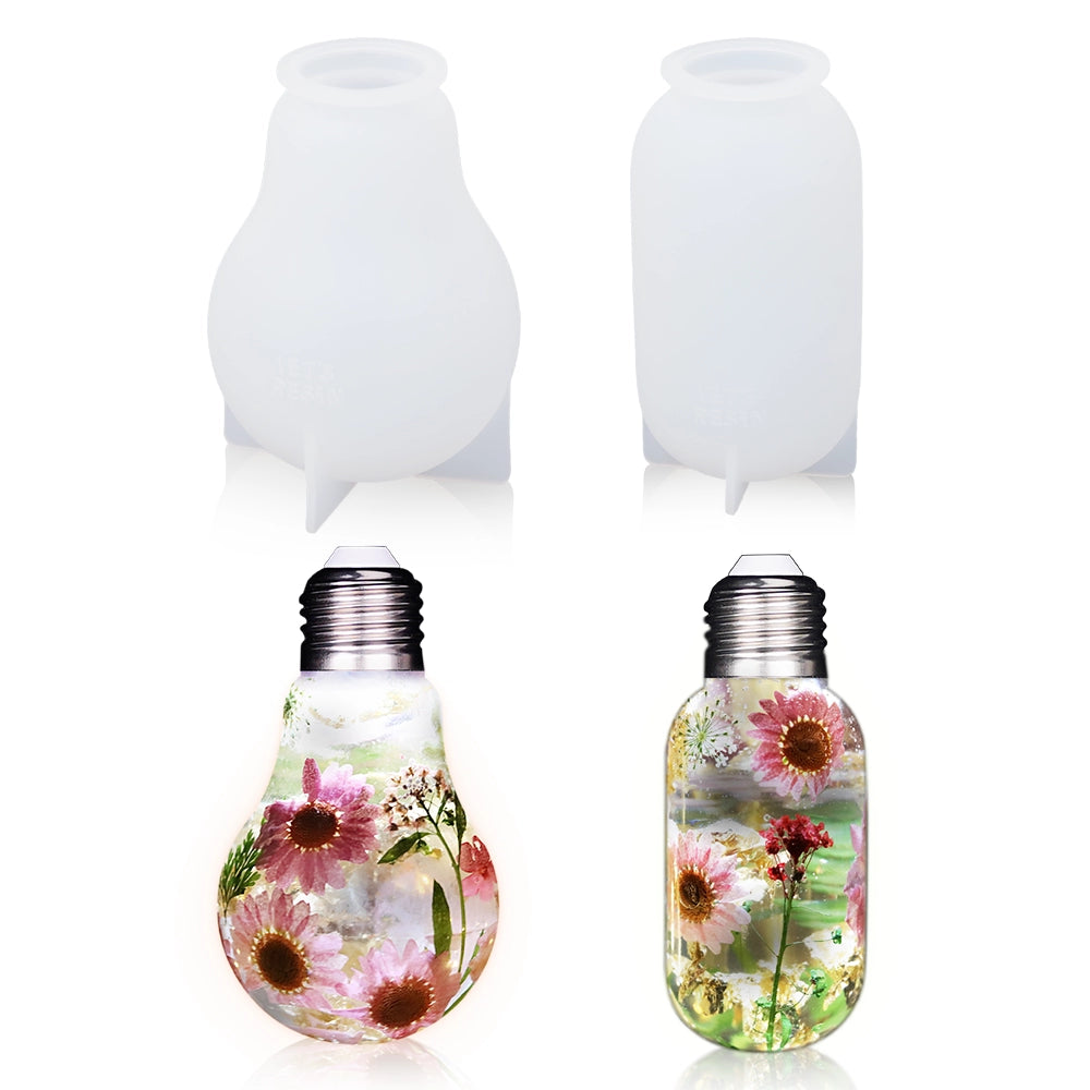 Light Bulb Molds for Resin Crafts | Silicone Light Bulb Flower Molds