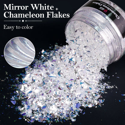 The details for  Mirror White Opal Chameleon Flakes