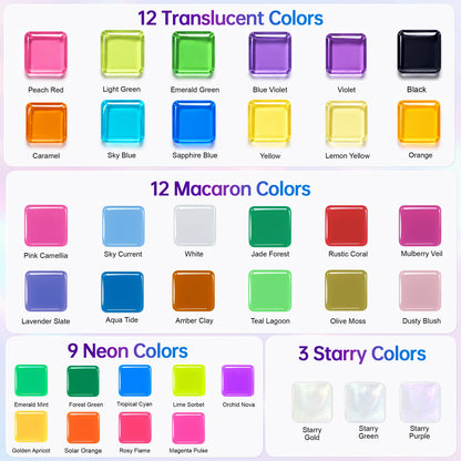 Multi-Effect Resin Dye Set - 36 Colors