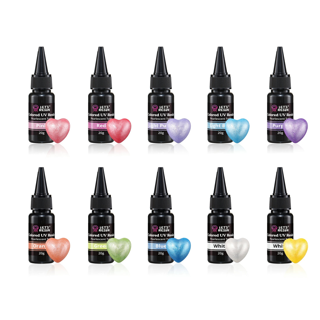 Multi-color Pearlescent UV Resin - 10 Colors