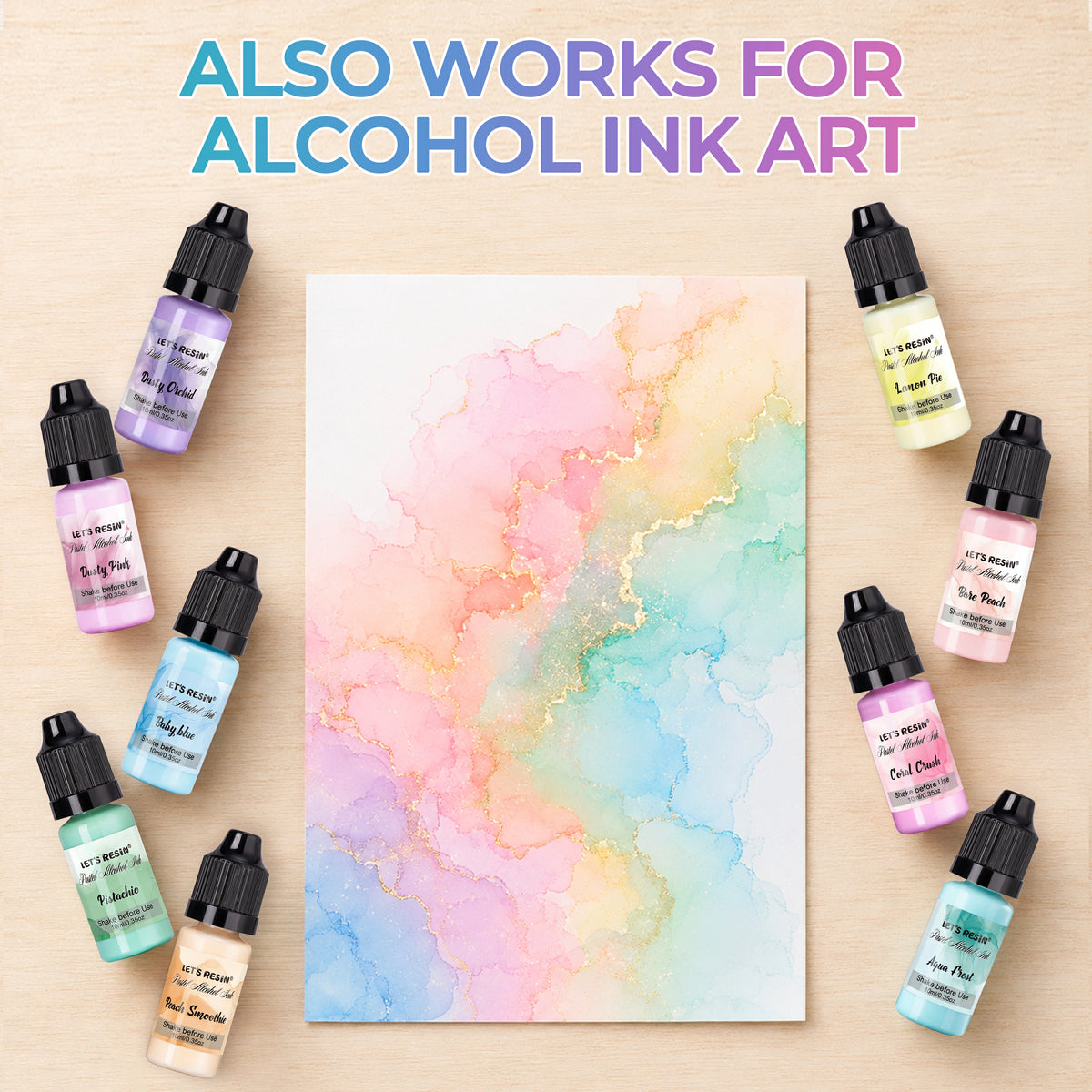 Pastel Alcohol Ink Set - 20 Colors