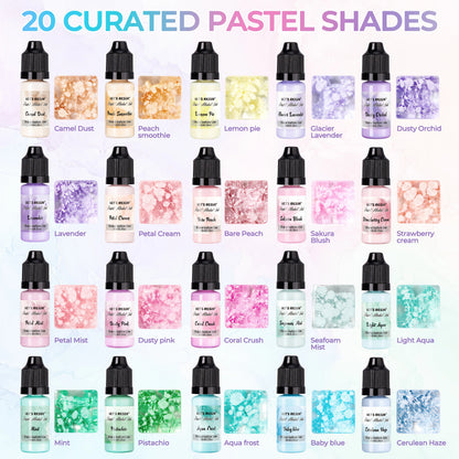 Pastel Alcohol Ink Set - 20 Colors