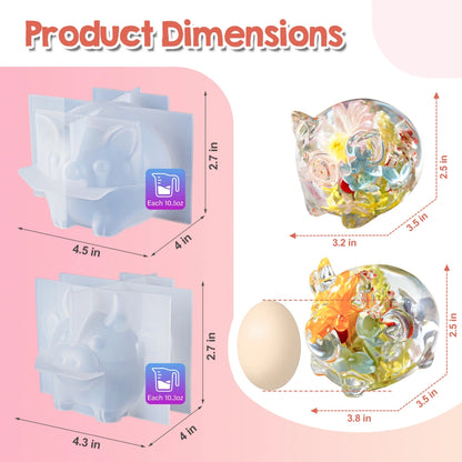 Pig &amp; Cow Resin Molds