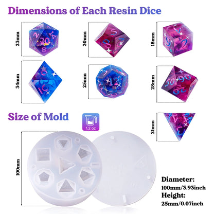 Polyhedral Dice Resin Molds