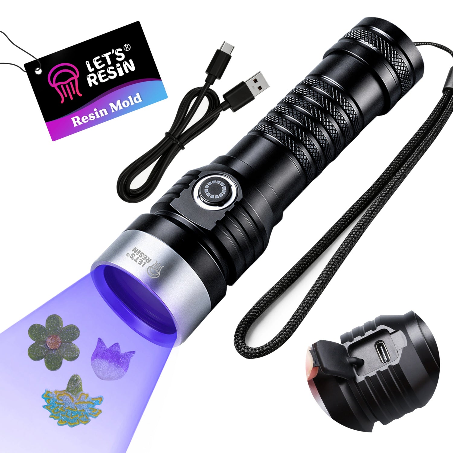 Rechargeable 365nm UV Flashlight (Pro)