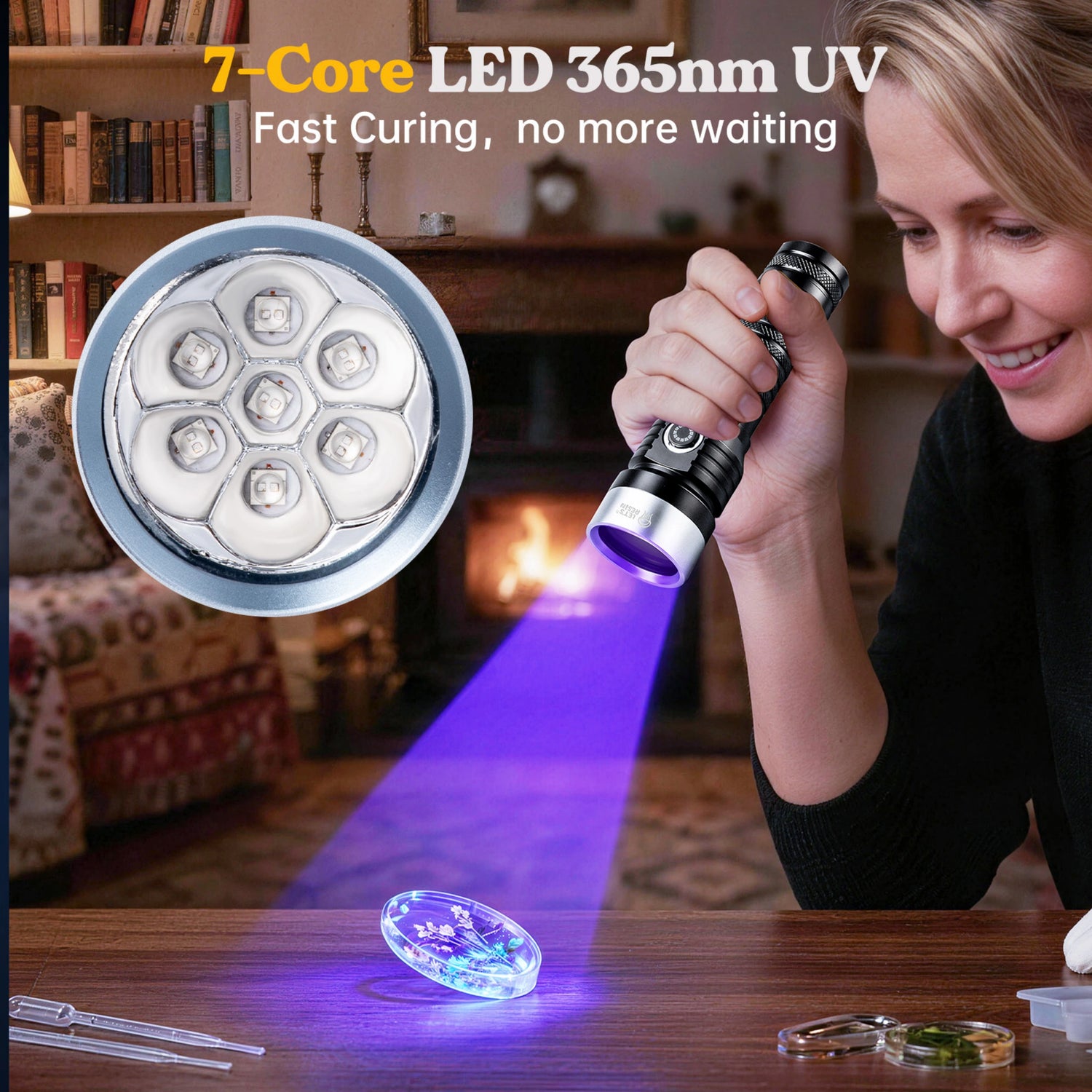 led black light flashlight LEDwholesalers Ultra Violet UV 51-LED 395nm UV Blacklight 502B blacklight flashlights for leak detection NEBO Torchy UV and Black