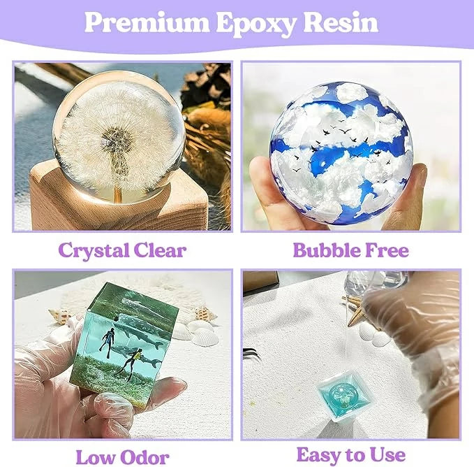 Resin Kit for Beginners, Decoration Set