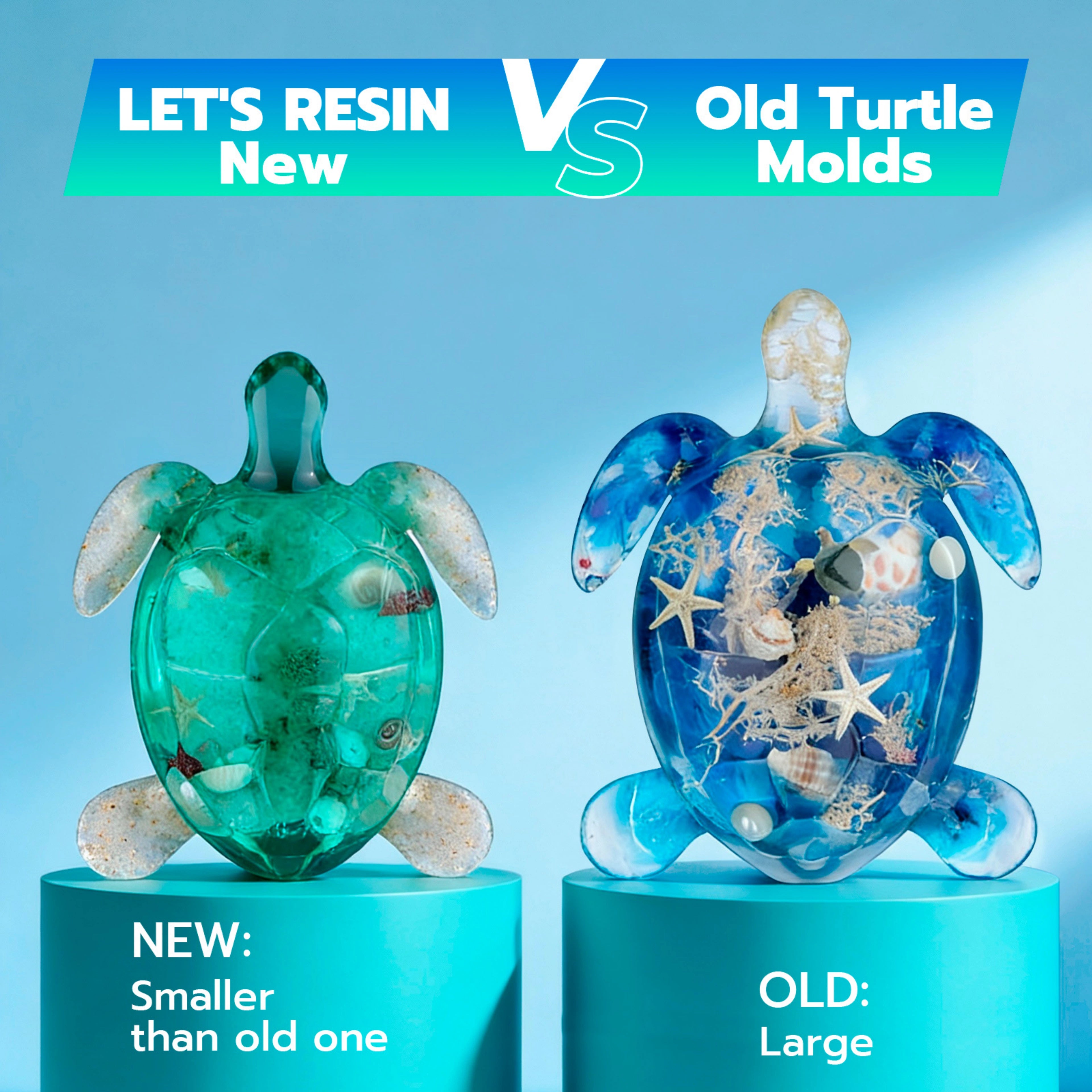 Small Sea Turtle Resin Molds