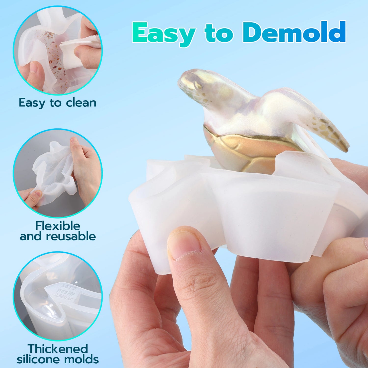 Small Sea Turtle Resin Molds