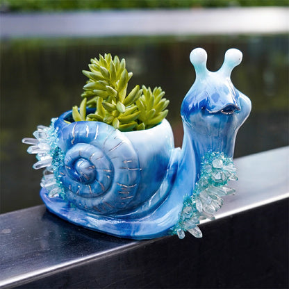 Large Flower Pot Snail Vase Resin Molds