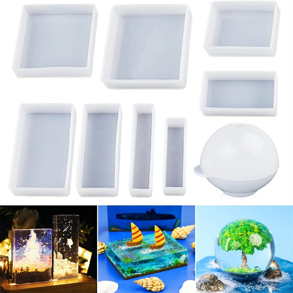 Square Sphere Resin Molds