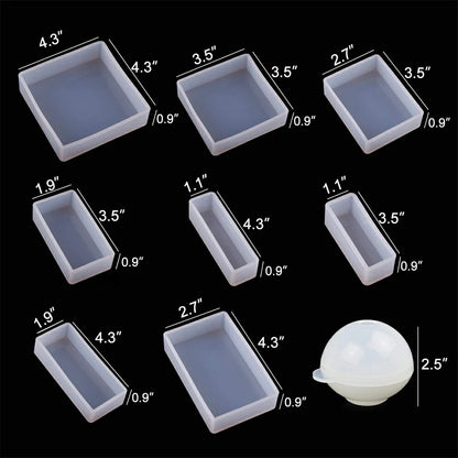 9PCS Different Sizes Sphere Molds