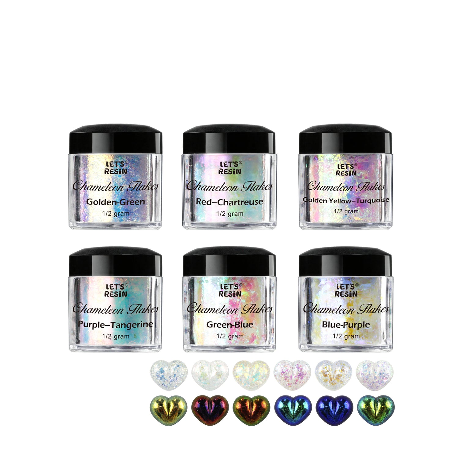 Transparent Chameleon Flake Set