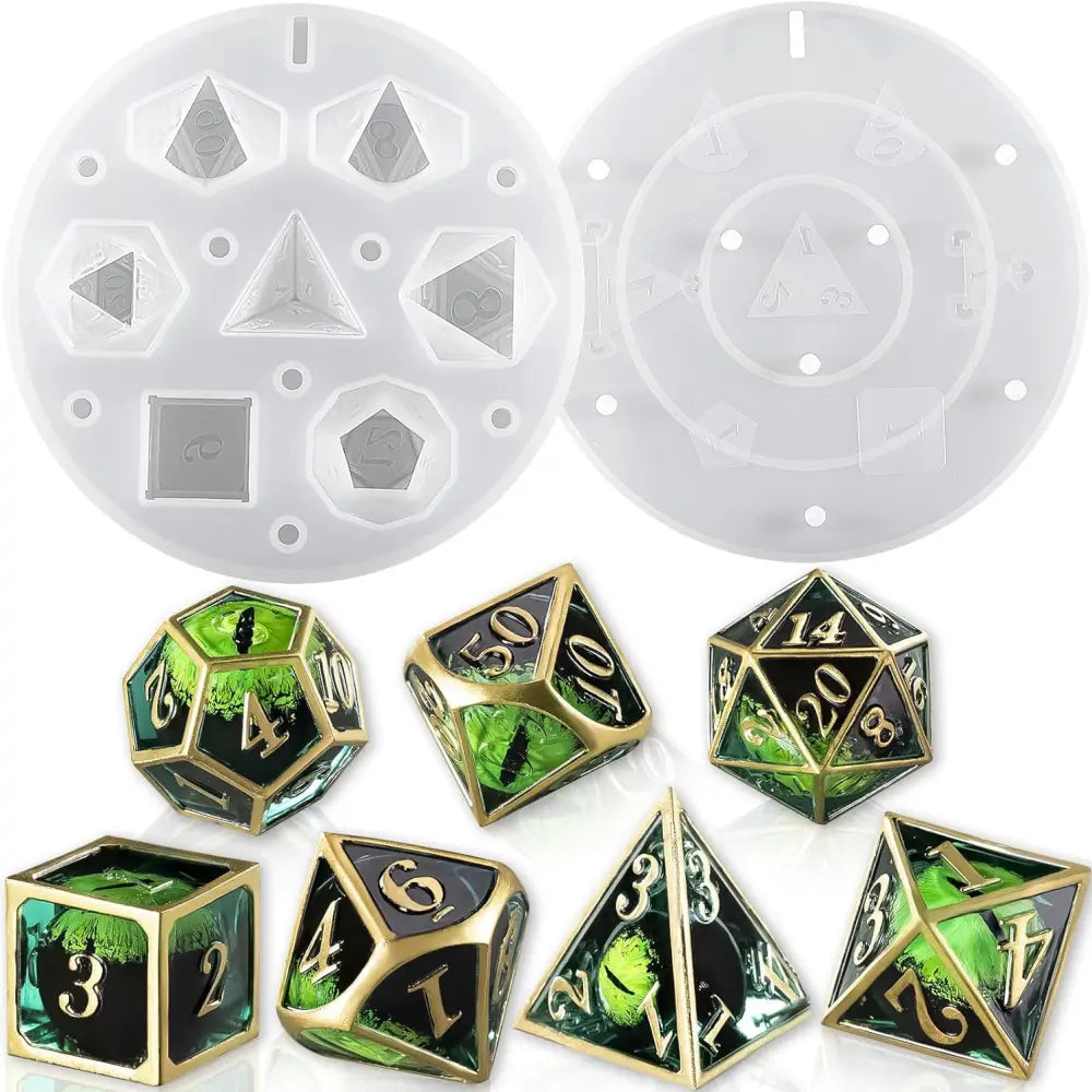 Upgraded Polyhedral Dice Resin Molds