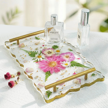 Wave Gold Handle Coaster Resin Molds