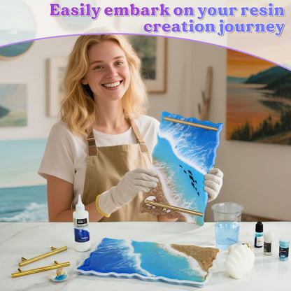 Wave Gold Handle Coaster Resin Molds