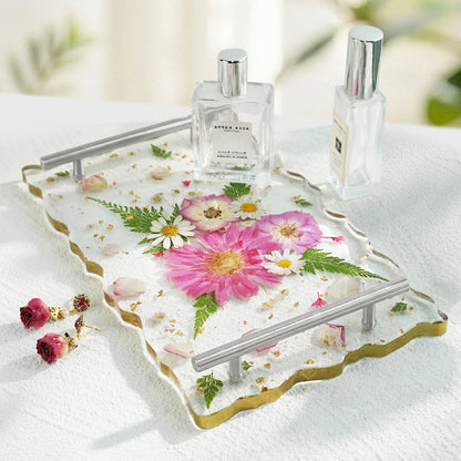 Wave Silver Handle Coaster Resin Molds