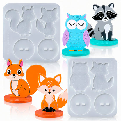 Woodland Animal Standee Resin Molds