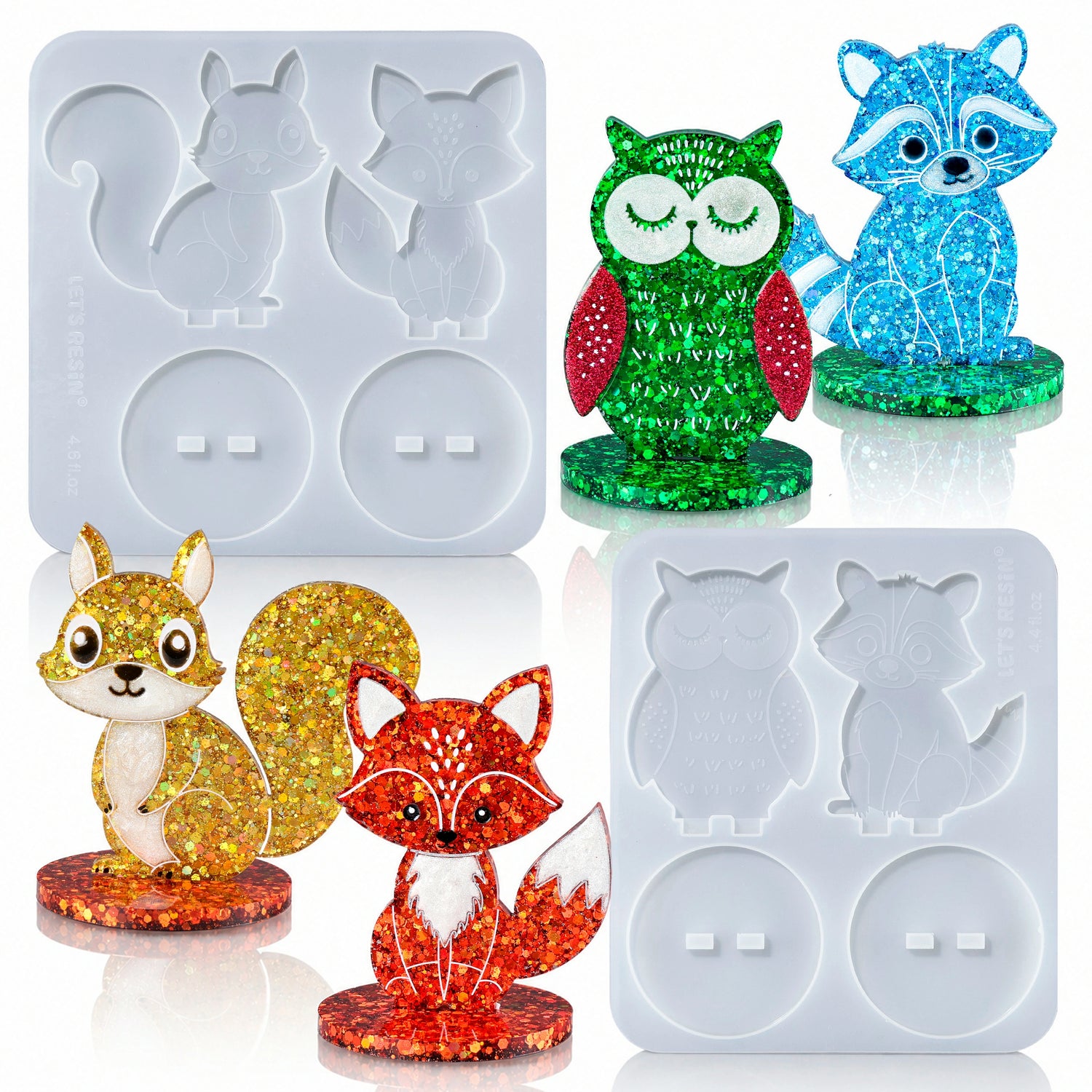 Woodland Animal Standee Resin Molds