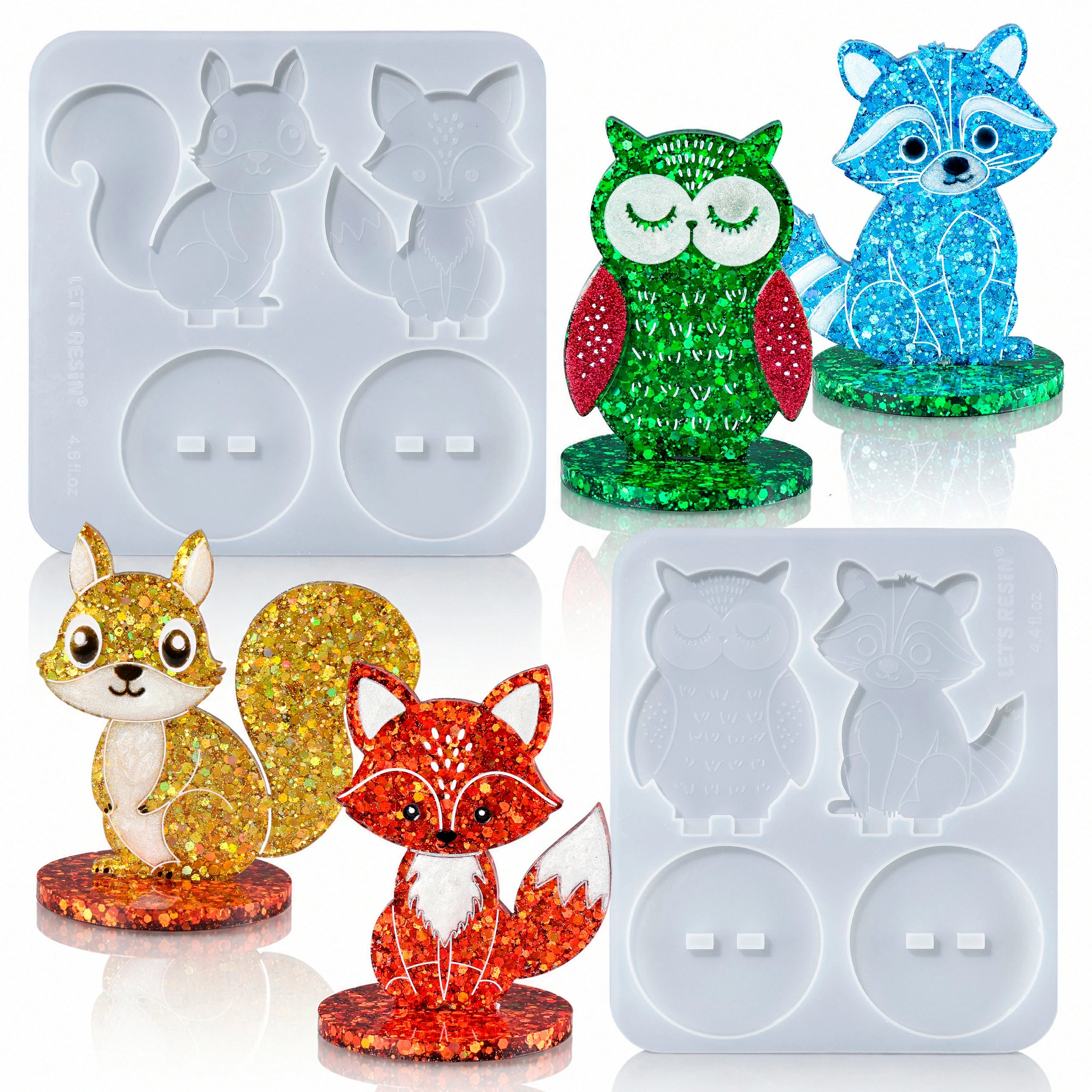 Woodland Animal Standee Resin Molds