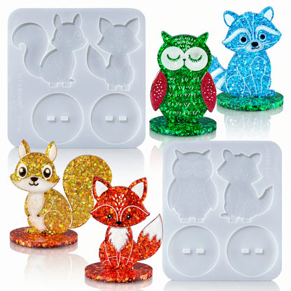 Woodland Animal Standee Resin Molds
