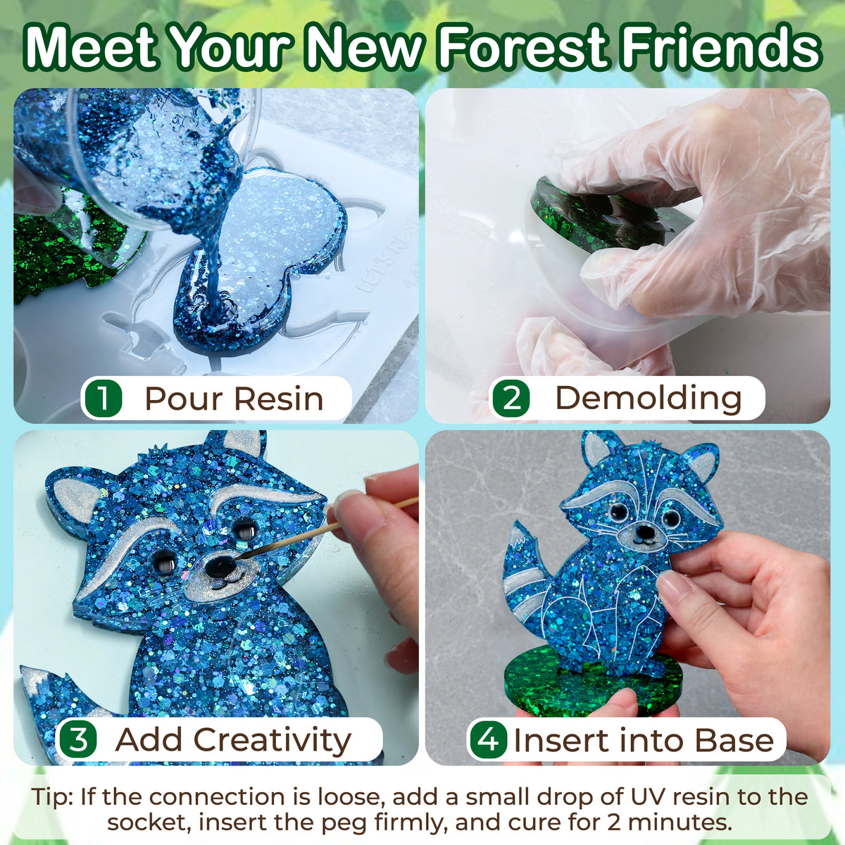 Woodland Animal Standee Resin Molds