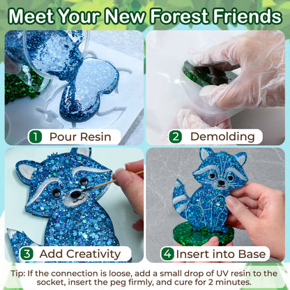 Woodland Animal Standee Resin Molds