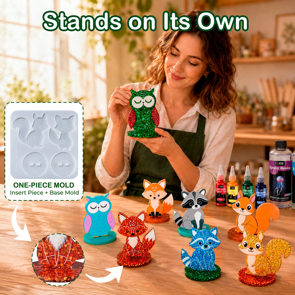 Woodland Animal Standee Resin Molds