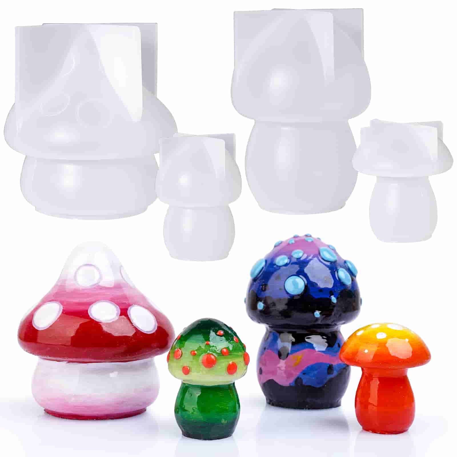 Mushroom Resin Molds - 4 Pcs