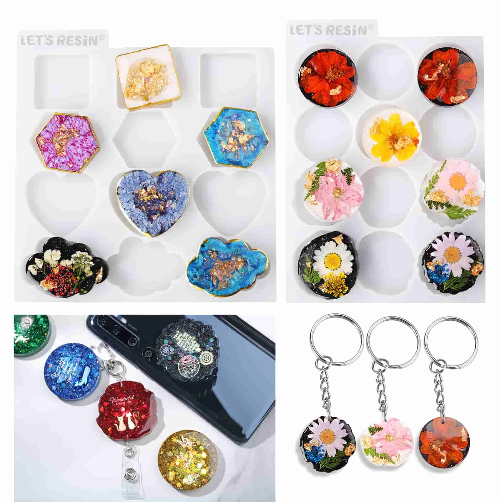 Epoxy Resin Crystal Clear Kit for Art, Jewelry, Crafts, Coating- 16 OZ  Including 8OZ Resin and 8OZ Hardener | Bonus 4 pcs Measuring Cups, 3pcs  Sticks